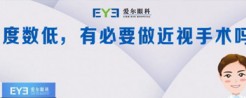【近视手术】是不是只有高度近视才能做近视手术？